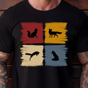 Fox Lover T-Shirt, Retro Cute Fox Silhouette, Fox Defender, Fox Enthusiast Gift, Protect Fox T-Shirt