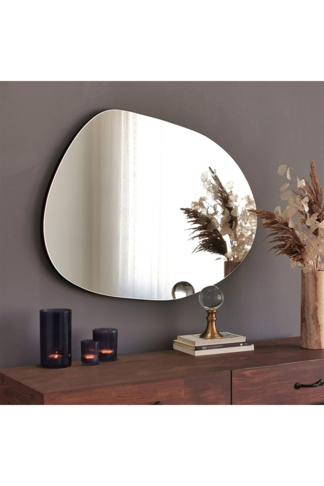 Shaped Asymmetrical Vanity Mirror Irregular Wavy Bathroom Etsy UK