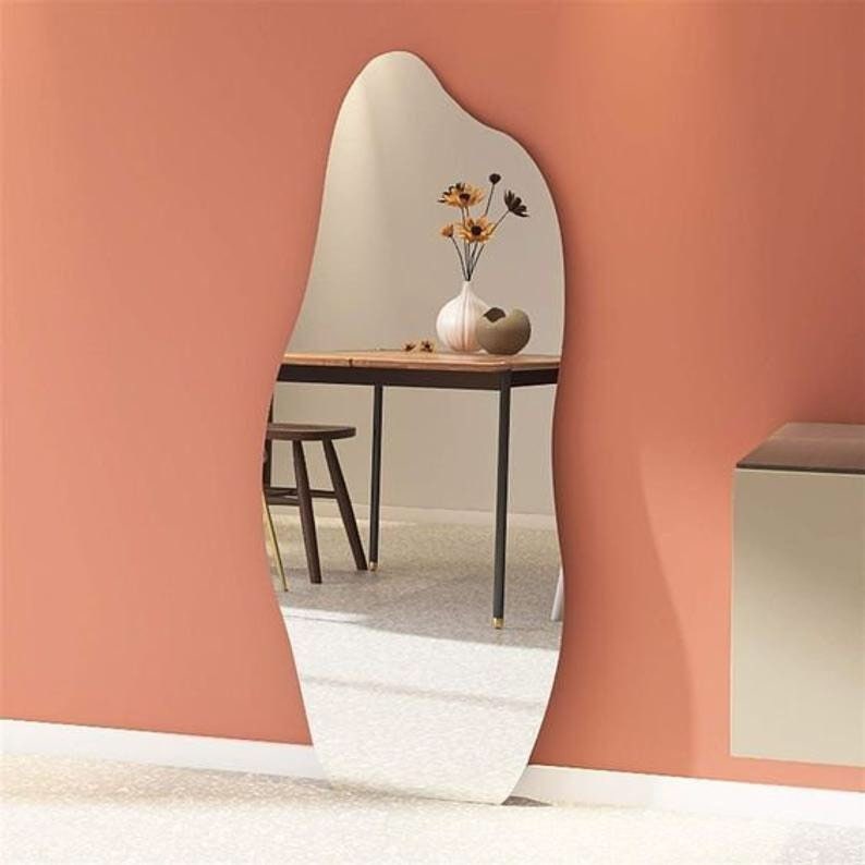 Irregular Mirror Asymmetric Tall Mirror Design Handmade | Etsy