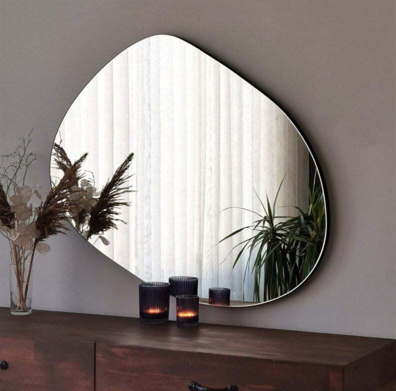 Cloud Mirror Asymmetric Irregular Oval Mirror Design Etsy
