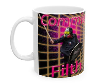 Lustiger Commie Filth Anti-kommunistischer Becher, aufgebrachte Kaffeetasse, Teetasse der politischen Erklärung, Geschenk des Aktivisten, Revolutions-Trinkgeschirr