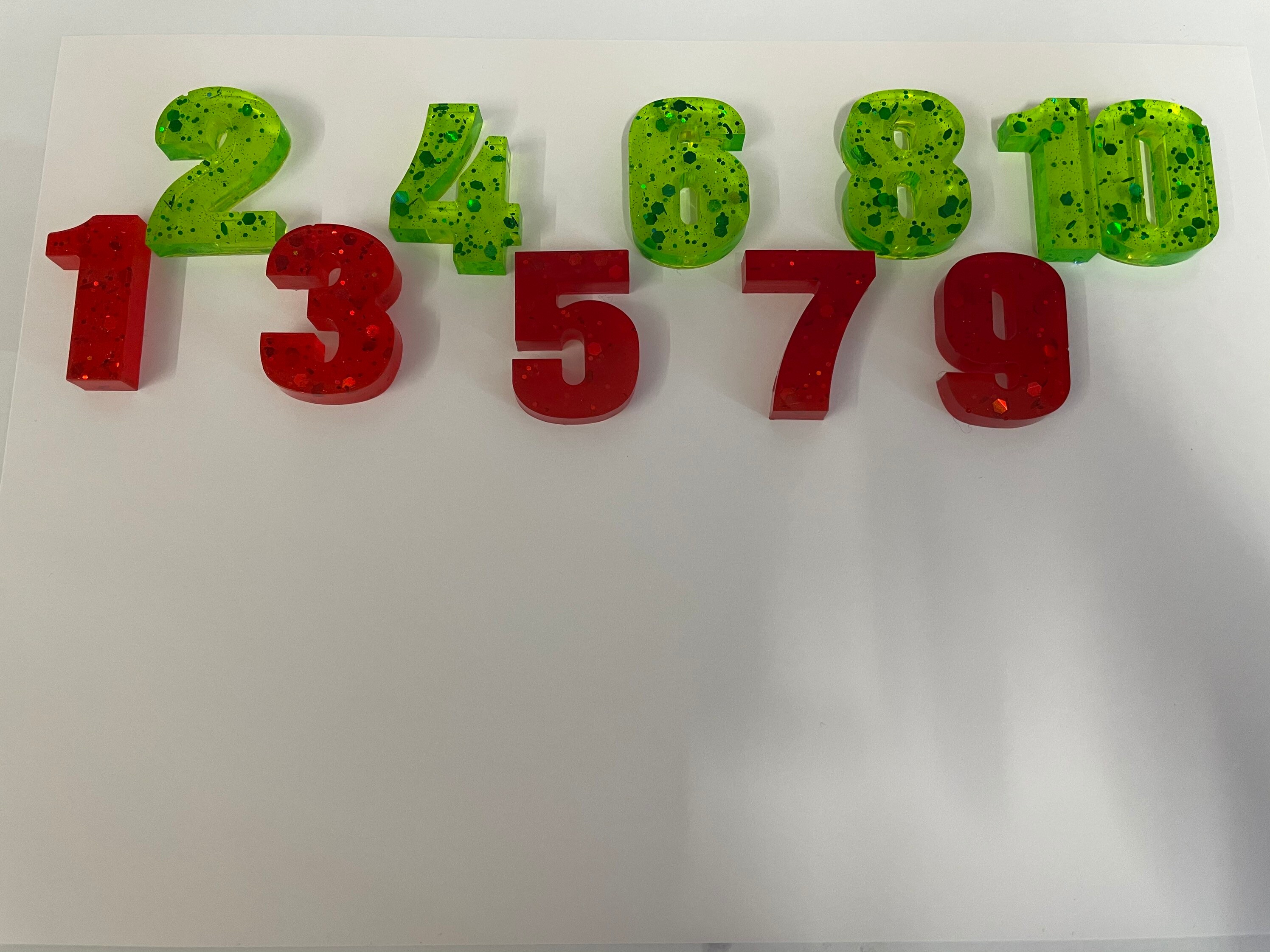 Handmade Epoxy Resin Number Sets 09 Educational Resources Etsy UK