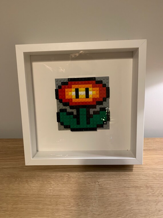 Lego Nintendo Wall Art Fire Flower Etsy UK