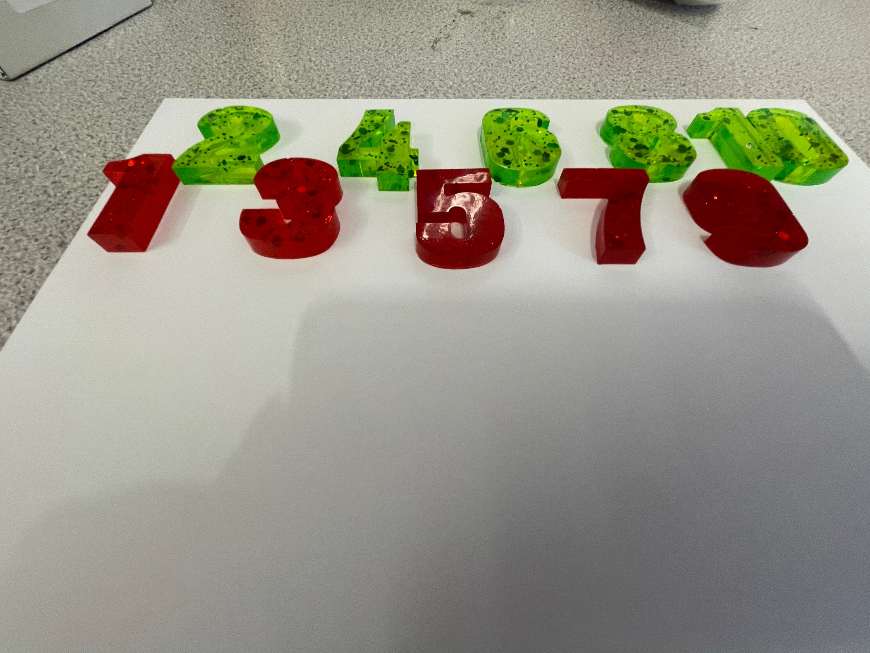 Handmade Epoxy Resin number sets 09 Etsy