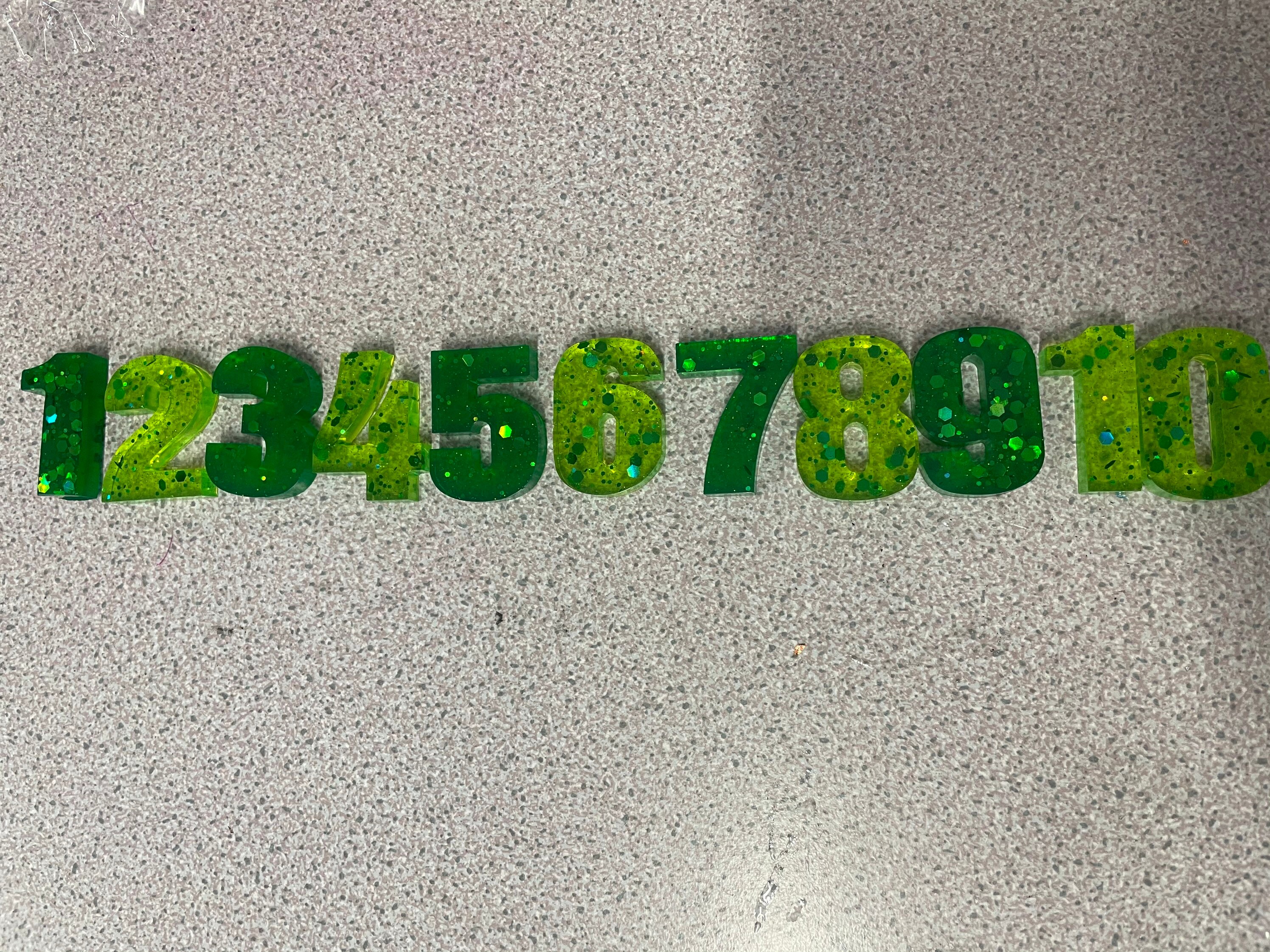 Handmade Epoxy Resin Number Sets 09 Educational Resources Etsy UK