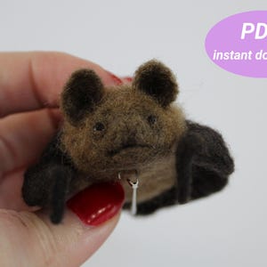 Broszka z filcu igłowego w kształcie nietoperza w formacie PDF