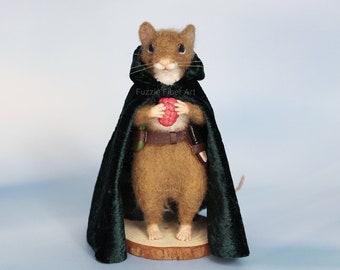 Oakley- needle felted mouse | fantasy mouse sculpture | Needle felt mouse