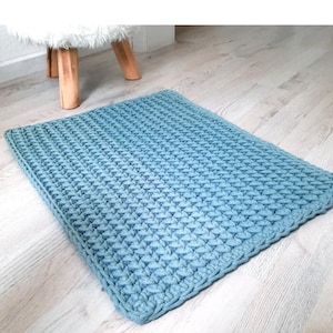 Crochet pattern bath rug rug shower rug "Blue Lagoon" quickly crocheted