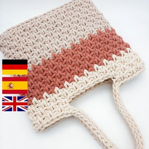 Crochet pattern bag FLORA | crochet pattern bag Flora | patron de crochet bolsa Flora | German | english | espanol | spanish | easy