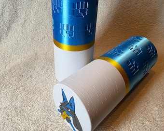 Tubo de juego personalizable de Lucario TCG: Almacenamiento y protección del tapete de juego de cartas coleccionables