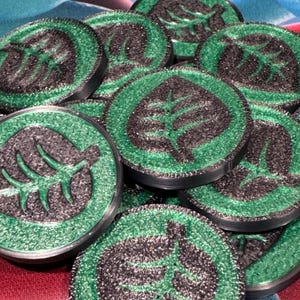 Jeton de compteur TCG de type énergie herbe - Capacité utilisée - Taille standard