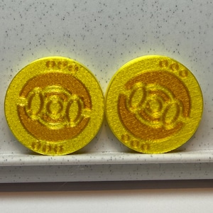 Nouveau jeton de compteur TCG brillant Gimmighoul Coin - Capacité utilisée - Taille standard