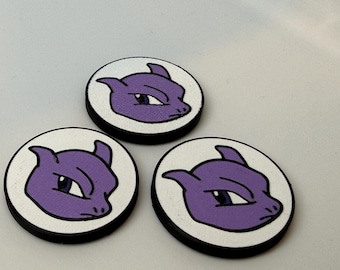 Ficha de Mewtwo TCG - Marcador de habilidad usada de doble cara - Tamaño estándar