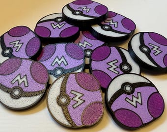 Ficha de contador de Masterball TCG - Habilidad utilizada - Tamaño similar al estándar