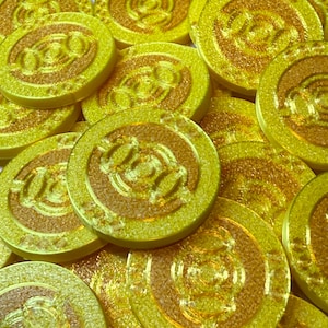 Nouveau jeton de compteur TCG brillant Gimmighoul Coin - Capacité utilisée - Taille standard