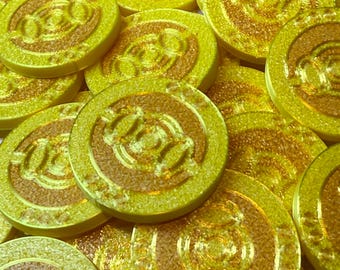 New Shiny Gimmighoul Coin TCG Counter Token - Ability Used - Standard Size