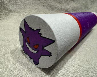 Tubo de juego personalizable Gengar TCG: Almacenamiento y protección del tapete de juego de cartas coleccionables