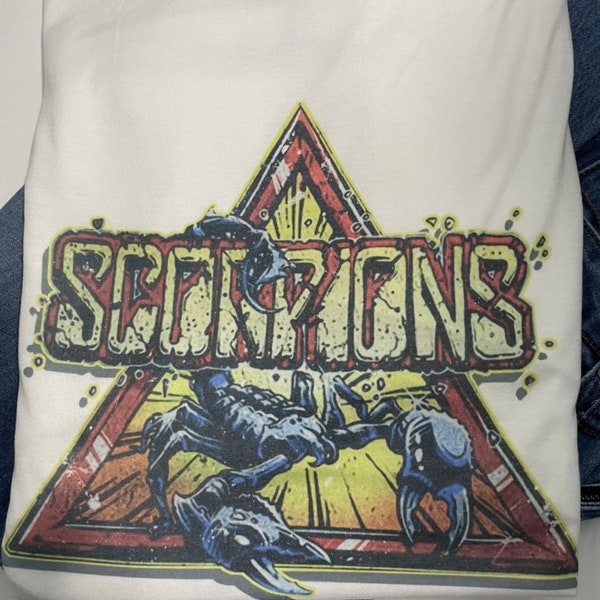 Scorpions t-shirt/Rock Band/Unisex tee/ vintage feel/White