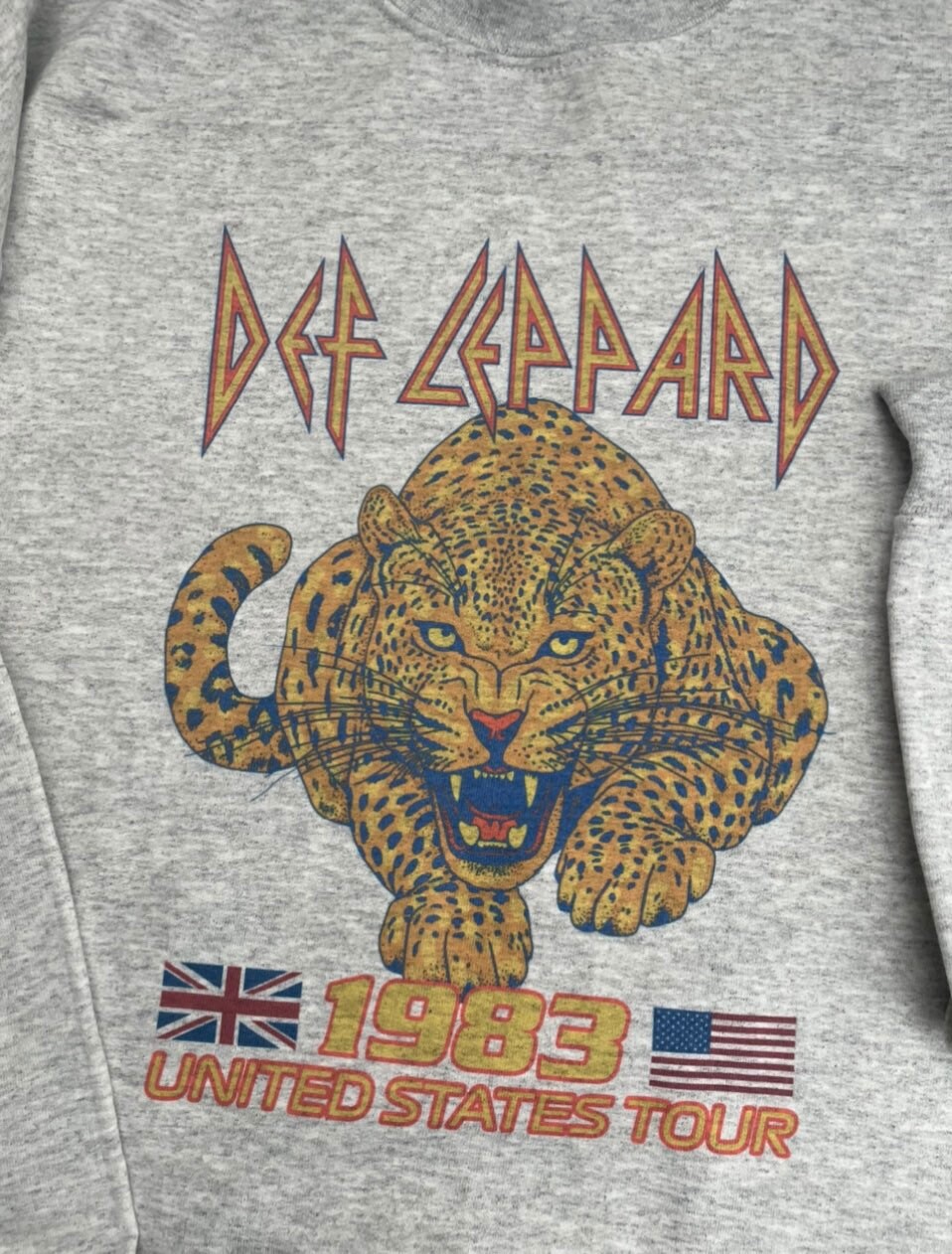 Def Leppard 1983 Sweatshirt Ash/ Rock Band/unisex Fit