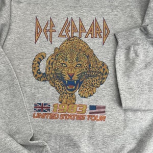 Def Leppard 1983 Sweatshirt Ash/ Rock band/Unisex fit/vintage feel