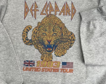 Def Leppard 1983 Sweatshirt Ash/ Rock band/Unisex fit/vintage feel