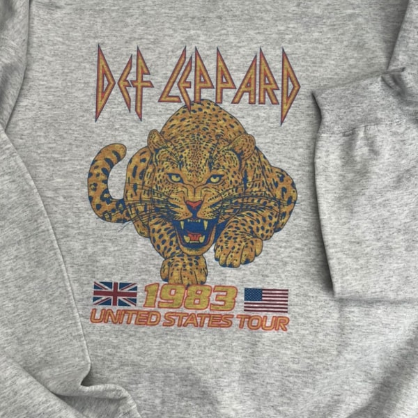 Def Leppard Welttournee '83 Sweatshirt - Offizielles Tour Merchandise Pyromania Album