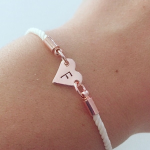 Personalised bracelet, initial bracelet, adjustable, gifts for her, couples gift, anniversary gift, friendship bracelet, Christmas gift
