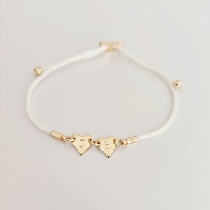 Personalised heart bracelet, custom initial bracelet, Christmas gift, dainty, heart, gifts for her, couple bracelet, bridesmaid bracelet