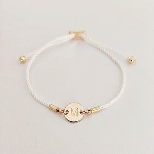 Personalised initial bracelet, birthday gifts for her, bridesmaid jewellery, Mother's day gift, friendship bracelet, couples bracelet, gold