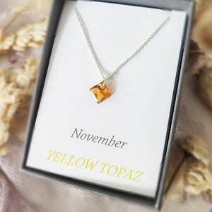 November birthstone necklace, personalised jewellery, Christmas gift, Gifts for her, sister gift, bridesmaid gifts, couples gift, Birthday