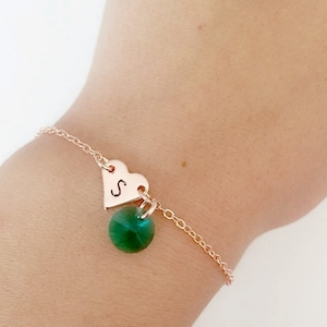 Geburtsstein Armband, Anfangsarmband, personalisiertes Geschenk, Geschenke für sie, Weihnachtsgeschenk, Brautjungfer Geschenk, November Geburtsstein, Tochter Geschenk