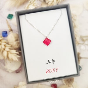 Personalised birthstone necklace, Dainty gifts for her, Minimal jewellery, Necklace for women, mum gift, Christmas gift, Bridesmaid gift