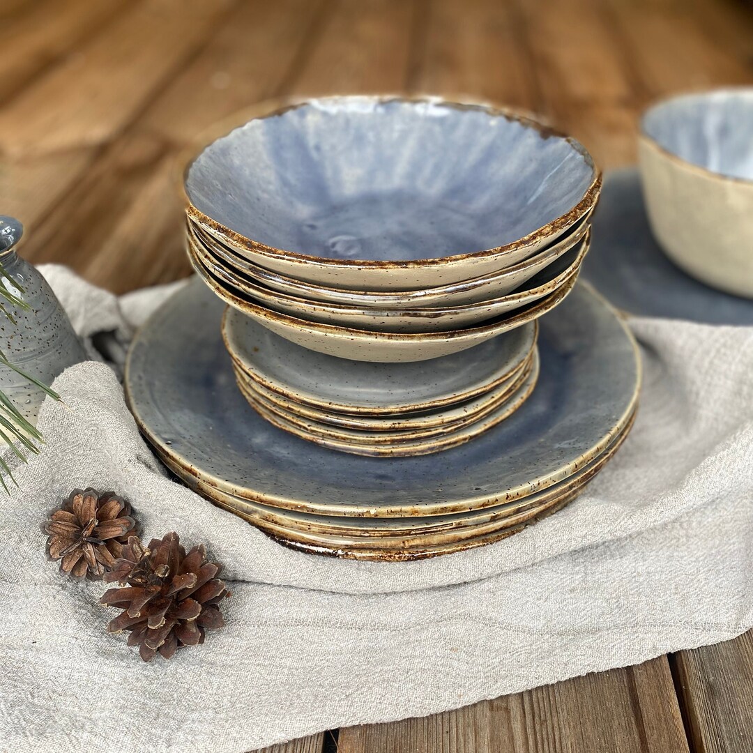 Ceramic Tableware Blue I Handmade Tableware I Dinner Service