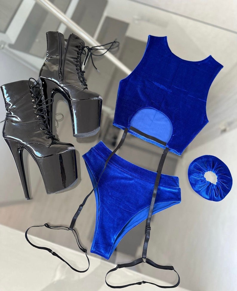 Velvet Pole Dance Set Pole Dance Costume Pole Dance Outfit Etsy