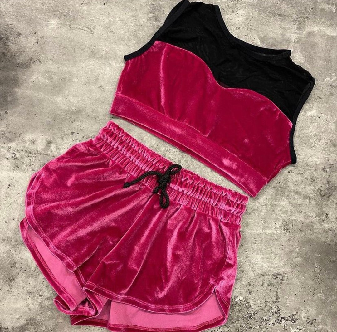 Velvet Pole Dance Set Pole Dance Costume Pole Dance Outfit Etsy