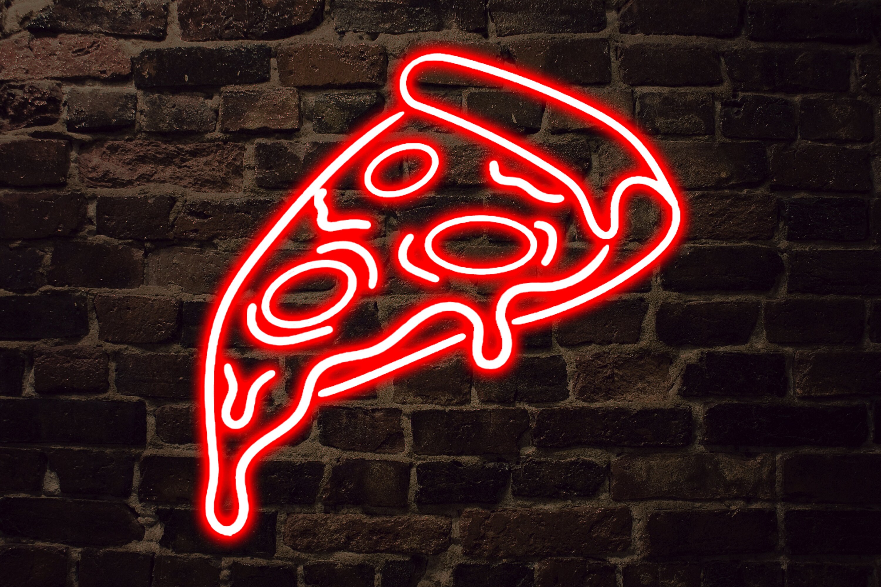 Pizza Slice Neon Sign Pizza Led Light Sign Food Neon Sign | Etsy