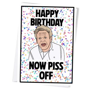 Carte d'anniversaire de Gordon Ramsay | Téléchargement numérique | A5