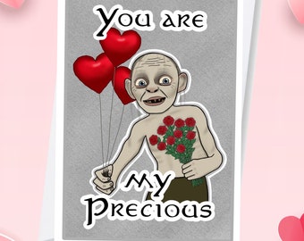 Gollum 'My Precious'-jubileumkaart | Digitale download | A5