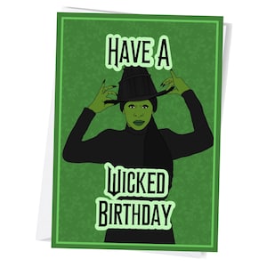 Elphaba Wicked Birthday Card | Digital Download | A5