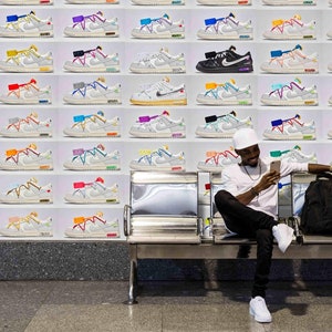 Sneakers Wallpaper Collection, Wardrobe Modern Wallpapers, 3D Peel and Stick Vinyl, Sneaker Wall Mural, Game room Wall Paper Wall Covering