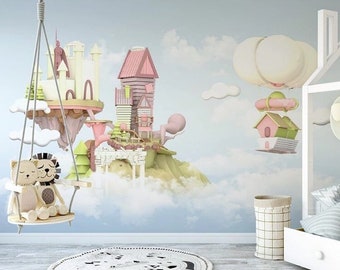 Self-Adhesive Wallpaper Baby Fairy Wall Mural Kids Room Wall Cover Removable Kids Wallpaper Wall Decals 3D Home Wall Decor Vinyl Wall Art