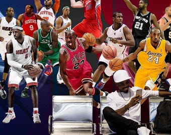Basketball Wall Mural NBA Player Wallpaper for Boys Sports Room