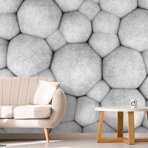 3d Stone Peel and Stick Wallpaper for Game Room Ideas, Large cobblestones for wall decor, Easy Self-adhesive Wallpaper Mural for Home Art