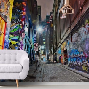 3D Graffiti Wallpaper Home Art Graffiti Peel and Stick  Wall mural Graffiti Wall paper Wall Design Peel & stick Murals Wall Decor Game room