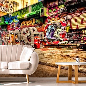 Graffiti Wallpaper Street Art Wall Mural 3D Graffiti Wallpaper mural Kids Wall paper Graffity Wallpapers Game room Wallpaper Home Art decor