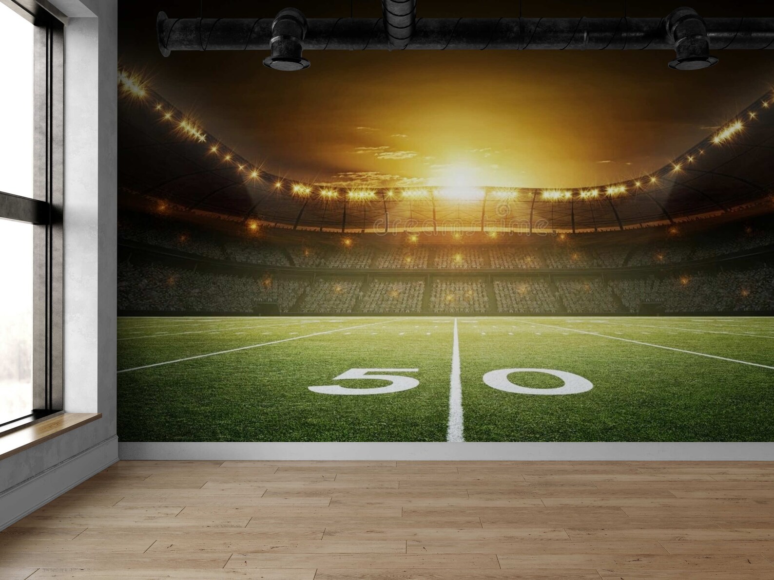 Kids Wallpaper Mural Soccer Football Stadium Wall Mural Kids Etsy