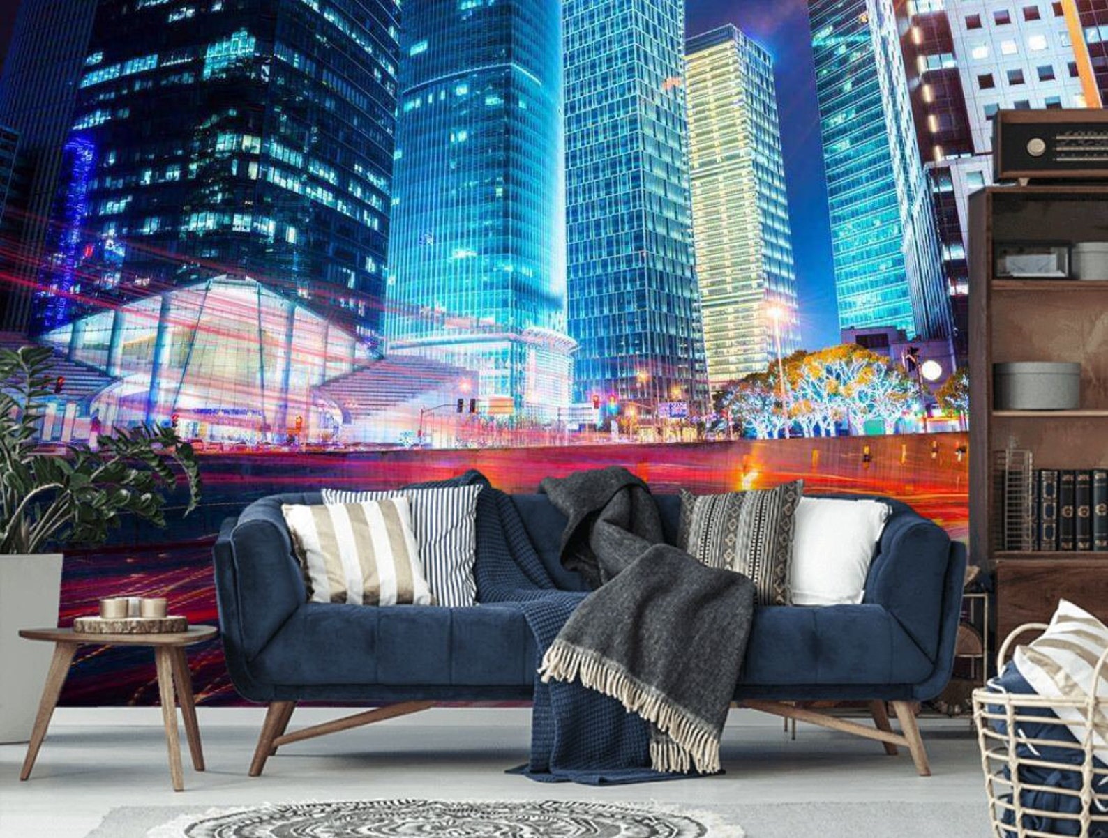 New York City Wallpaper Accent Wall Paper Art Wall Paper Etsy