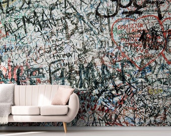 Graffiti Wallpaper Mural for Teen Bedroom Wall Covering Decoration