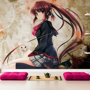 ANIME Wall Mural Decor Kids Cartoon Wall paper Peel and Stick Wallpaper Teenagers room Wall Mural Sticker Anime Wallpaper Kids Wall mural
