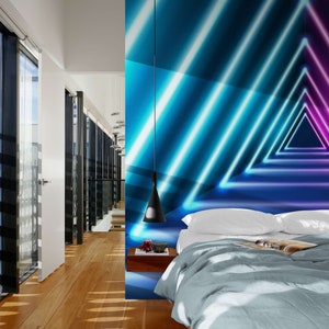 Neon 3D Wallpaper Peel and Stick Wallpaper Graffiti Murals Neon 3d Wall